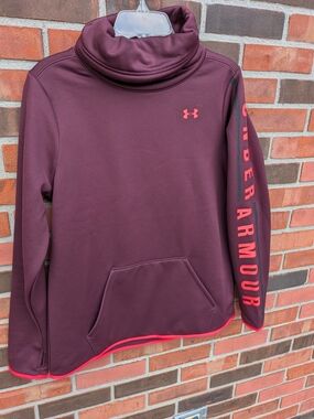 Under Armour Womans Maroon Pullover Cowlneck